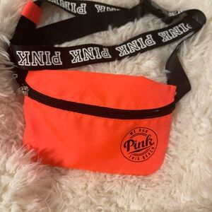 PINK Victoria's Secret Bright Orange Belt Bag
